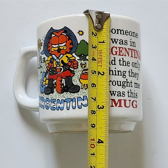 Vintage 80s Garfield Argentina Mug - 'Someone was in Argentina...' Souvenir Gift - Picture 11 of 12